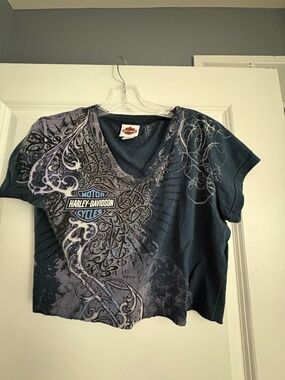 Vintage Style Harley Davidson’s Women’s V- Neck Tee